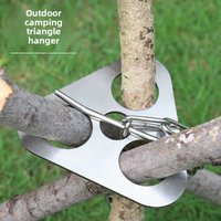 Adjustable Foldable Stainless Steel Campfire Tripod, Outdoor Hanging Pot Bracket, Portable Camping Fire Cooking Stand