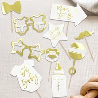 Baby Shower Photo Booth Props for Baby Gender Reveal Becoming a Mom Party Supplies Funny Photography Props
