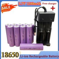 18650 3.7V 1200mAh Li-ion Rechargeable Battery for Lanterns, Flashlights, Doorbells,Fans, Shavers, Solar street light,Wholesale
