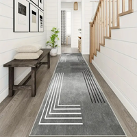 VIKAMA Minimalist Line Corridor Carpet, Durable Anti-Slip Passageway Floor Mat, Kitchen Floor Mat, Home Decoration