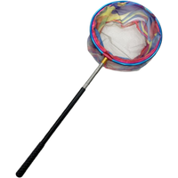 Stainless Steel Telescopic Butterfly Net Telescopic Fast Folding Flying Animals Capture Net Extendable Handle Manual Nets