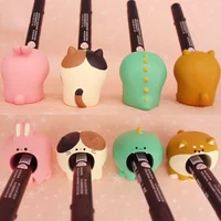 1pcs Pencil Holder Stand Resin Cute Paper Clip Stationery Pen Organizer Case Desktop Decorative Ornaments Accessories For Gifts