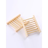 Wooden Soap Dishes Tray Bathroom Soap Holder Portable Shower Soap Dish Storage Tray Bathroom Countertop Soap Drain Rack