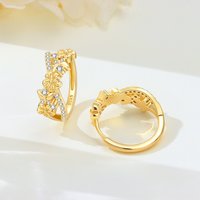 Cycuff 925 Sterling Silver 18K Golden Garden Butterfly Flower Earrings Silver Hoop Earrings Women Jewelry Original Party Gifts