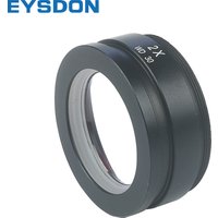 EYSDON 2X Auxiliary Objective Lens M48 Thread WD30 Barlow Lens for Zoom Stereo Microscope Boost Magnification & Clarity