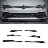 For Volkswagen Golf 8 MK8 TSI TDI 2020-2023 Front Bumper Grill Moulding Strips Sticker Body Kits ABS Gloss Black Bar Decorative