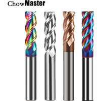 HRC55 JRC65 End Mills Hard Alloy Milling Cutter 4-20mm Cutting Tool CNC Maching Coating Flat End Mill 3/4 Flute