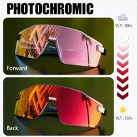SCVCN New Photochromic Cycling Glasses Sunglasses for Men Cycling Road Mountain Bike Glasses and Women Casual Hiking Windproof