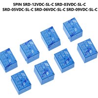 10PCS 3V 5V 6V 9V Relays 12V 24V 48V 10A 250VAC 5PIN SRD-12VDC-SL-C SRD-03VDC-SL-C SRD-05VDC-SL-C SRD-06VDC-SL-C SRD-09VDC-SL-C