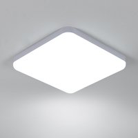 Square LED Ceiling Lights,30W Super Bright LED Panel Light,Modern Ultra Slim Ceiling Lighting for Bedroom,Hallway,Cold White Light ,Via 25CM