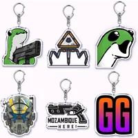 Hot Game Apex Legends Acrylic Key Chain Pendant BLOODHOUND Nessy Gun Key Ring Keychains Keyring for Bag Pendant Jewelry Gifts