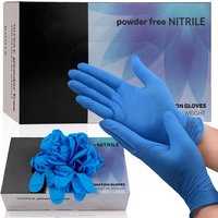 20/50/100PCS Blue Nitrile Gloves Disposable 4Mil Powder Free Industrial Grade Gloves Cleaning Mechanic Automotive Safety Gloves