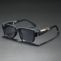 2026 Fashion Square Thick-Frame Sunglasses | Metal Accents | Retro Minimalist | Oversized Face-Flattering