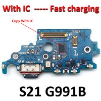 USB Charger Dock Connector Charging Port Microphone Main WIFI LCD Flex Replacement For Samsung S21 G991B / G991N fast charging