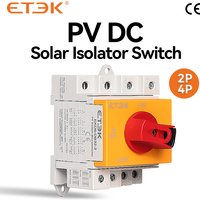 ETEK DC Solar Isolator Switch PV 1000V 32A 2P Din Rail Mounting Rotating Handle CE Disconnector For Solar Certified EKD6-DB32