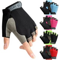 AliExpress NONE Half Finger Cycling Gloves Men Women Anti Slip Shock Breathable Summer Bicycle Gloves Fingerless Sports Gym Training Bike Gloves