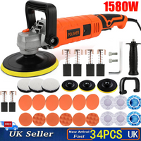 1580W Buffer Polisher, Adjustable Auto Polishing Portable Waxing Grinding Polishing Tools for Car Boat Sanding Polishing Waxing