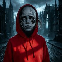 Ink-patterned Split-face Breathable Mesh Full-face Mask โ Versatile for Outdoor Cycling and A Cool Prop for Halloween Parties