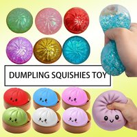 In stock! Push Bubble Colorful Dumpling Squishes Stress With Steamer Cute Anxiety Toy Soft Decompression Dough Prospector