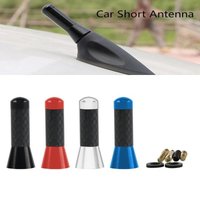 1Set Car Accessories 3.5cm Car Styling Roof Antenna Enhanced Signal Carbon Fiber Screw Metal Short Stubby Mast Antenna Universal