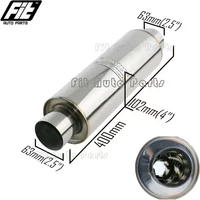 Stainless Steel 2'' 2.5'' Muffler Pipe Spiral Exhaust Resonator Chrome Silver Middle Muffler For Auto Car