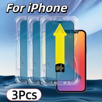 3Pcs HD Tempered Glass Protector for iPhone 16 pro 15 14 13 12 11 XS XR plus 5G - Clear Full Cover Screen Protector