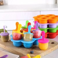 7-Hole DIY Ice Cream Stick Silicone Mold Ice Cream Ball Maker Homemade Food Storage Container Kids Ice Cream Popsicle Mold
