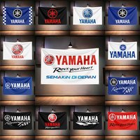 AliExpress NONE Ya-ma-has Moto Fans Flag 3x5ft 90x150cm For Sport Bike Motocross Garage Wall Decor Banner