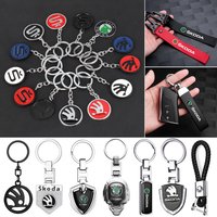 Fashion Car Badges Keychains Key Chain Rings Car Decor Accessories For Skoda Octavia Kodiaq Fabia Karoq Superb Superb Rapid VII