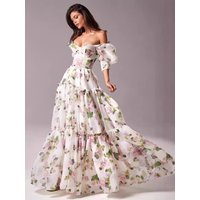 2026 New Spring Summer Off-The-Shoulder Women's Fashionable European Style Long Elegant Evening Dress European Lace Fairy Dress