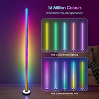 Intelligent Control RGB Adjustable Corner Atmosphere Floor Lamp 120cm Room Decoration Game Room Living LED Floor Lamp Free shipp