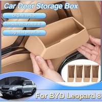 Car Door Storage Box Modification For BYD Leopard 8 FangChengBao 8 2024 2025 Denza B8 Armrest Silicone Door Handle Auto Interior