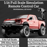 1:16 Independent Suspension Remote Control Car 4WD Professional All Terrain Off Road Rubber Tire Linkage Lighting RC Car Truck