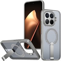 Clear PC Magnetic For Magsafe Case With Hidden Kickstand For Xiaomi 17 Pro 15T 14T Pro Cooling Heat Dissipation Shockproof Cover