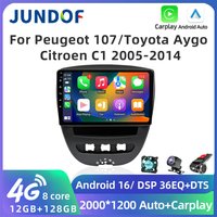 Android 16 2 Din Car Multimedia Player For Peugeot 107 Toyota Aygo Citroen C1 2005-2014 Head Unit Stereo GPS Navigation BT WIFI