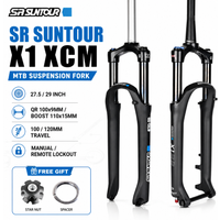 Original SR SUNTOUR X1 XCM MTB Suspension Fork 27.5 29 Inch 120mm Travel QR 100x9 BOOST 110x15 Mountain Bike Fork