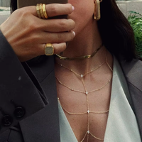 New Gold-Plated Luxury Multi-Layer Chain Inlaid With Exquisite Zircon, Sexy Summer Women's Body Chain Bracelet, Jewelry Gift
