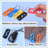 1/5 Pcs Decompression Toy Sliding Up And Down Smoothly Y-Shaped Texture Keychain Decoration Accessories