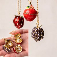 Easter Day Gift Openable Egg necklaces and pendants Cute Fruit Strawberry Animal Necklace With Gift Box Necklaces for women