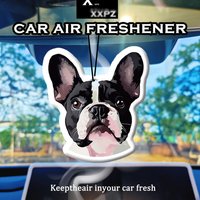 1/3pcs French Bulldog Car Air Freshener Auto Parts Car Hanging Funny Flat Face Shape Aromatherapy Scent Gift for Friends Naw car