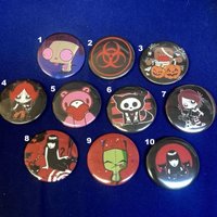Emo Scene Goth Creepy Cute Cartoon Pinback Buttons Halloween Alternative Badge for Backpack Clothes Decor