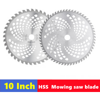 255mm (10Inch) HSS lawn mower blade aperture 25.4mm, 40/60/80 tooth lawn mower cutting board accessories garden weeding blade