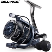 BILLINGS Metal Spinning Fishing Reel 12KG Max Drag With Metal Spool carrete pesca spinning 5.2:1 Gear Ratio for SaltFreshwater