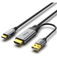 Fairikabe HDMI-compatible to USB C Cable 6.6Ft 4K60Hz HDMI-compatible 2.0 To Usb C Adaptor For Monitor PC PS5 Xbox Xreal Air