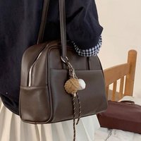 New PU Leather Shoulder Bag Large Capacity with Pendant Crossbody Bags Tote Bag Women