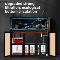 b7- Fish Tank Aquarium Bottom Filter Living Room Ultra Clear Glass Backpack Overflow Ecological Marine Tank Aquatic Plant Tank
