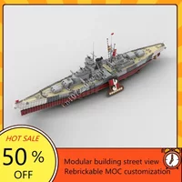 9432PCS MOC Battleship Tirpitz Custom Puzzle Warship Model Technical Set DIY Assembly Creative Kids Puzzle Toy Xmas Gift