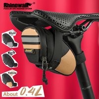 Rhinowalk Bicycle Tail Bag 0.4l Lightweight Bicycle Seat Bag Storage Tool Saddle Bag Outdoor Cycling Reflective Accessories