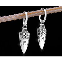 Classic Viking Stainless Steel Earrings Nordic Men's Vintage Scandinavian Amulet Jewelry Studs Party Accessories Wholesale