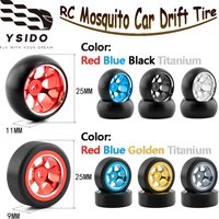 YSIDO Metal Wheel Rim Drift Car Tire for 1/28 Wltoys K979 K989 284131 Kyosho MINI-Z MINI-D RC Drift Mosquito Off-Road Cars Part